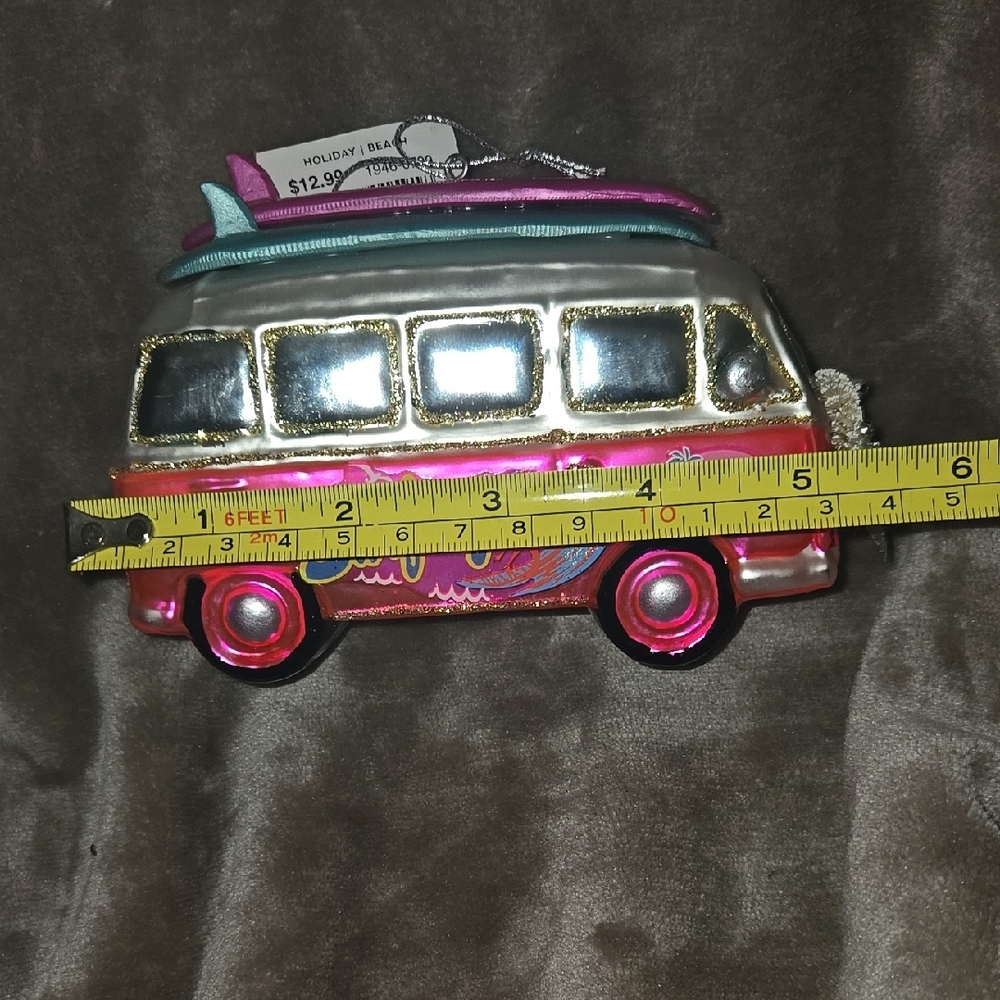 🔥 2/$9 or 3/$13  Pink Surfing Van Ornament - Picture 3 of 6